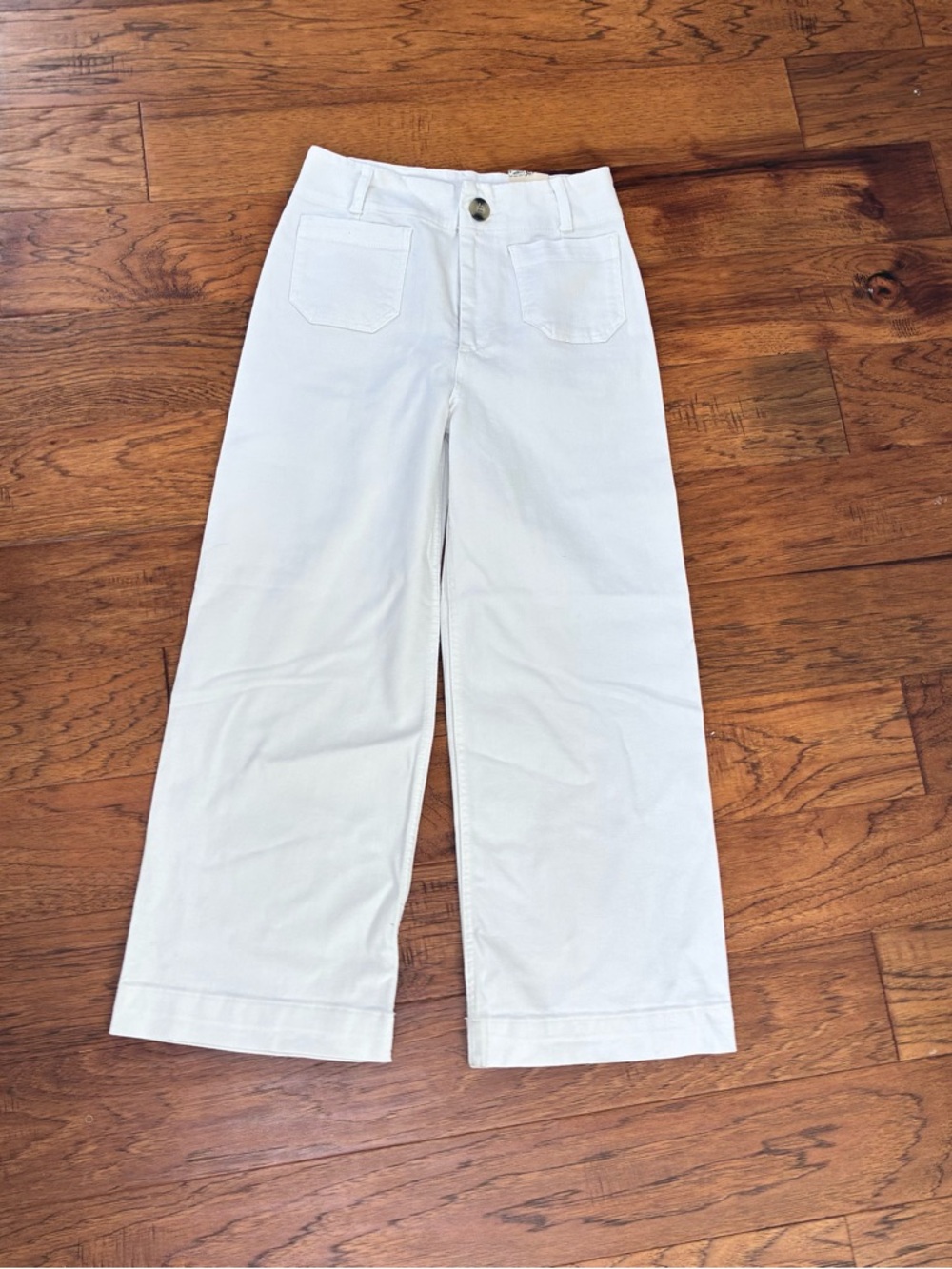 Pilcro The Skipper White Wide-Leg Cropped Jeans by Anthropologie | 27 - Picture 9 of 12